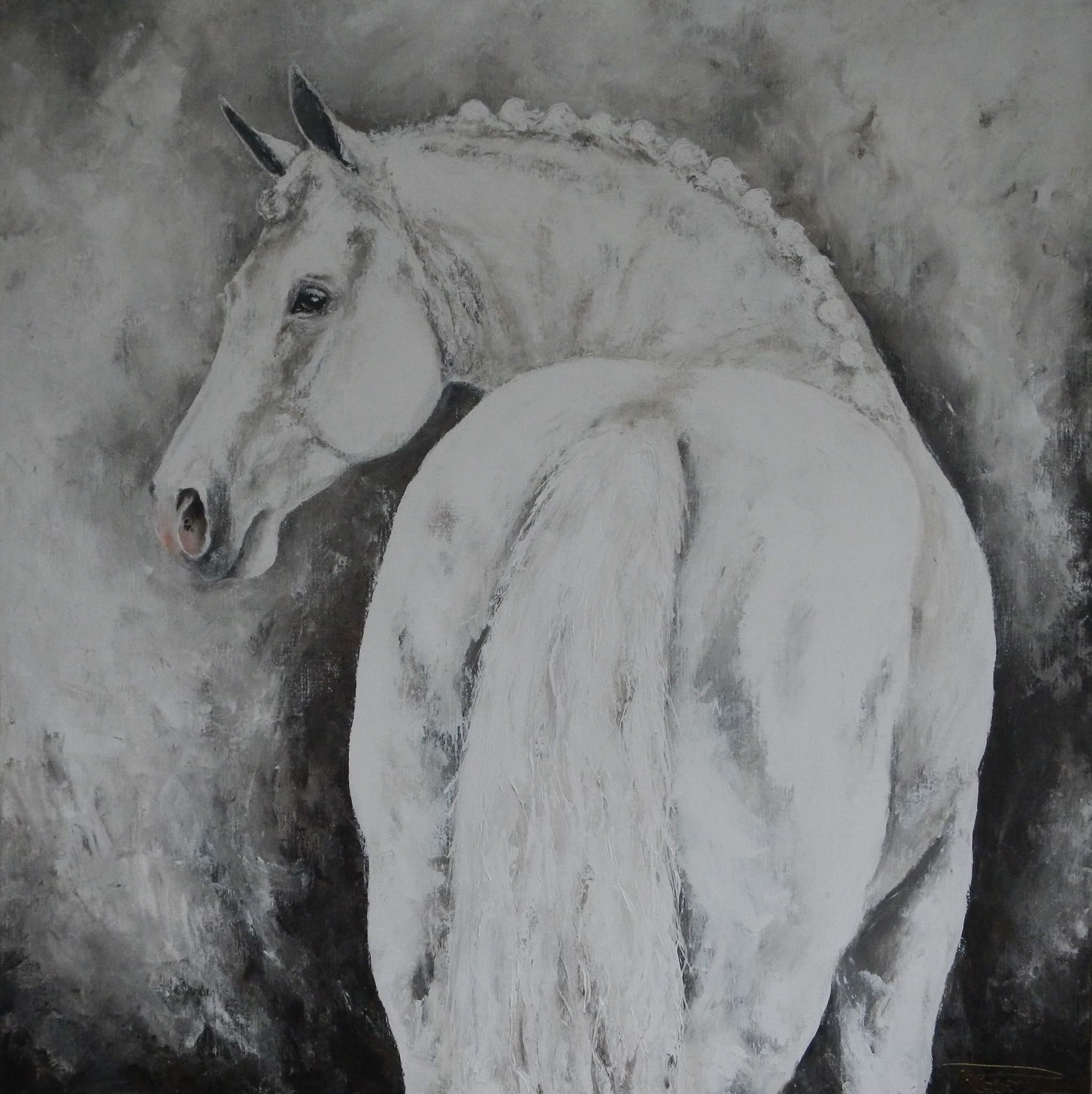 "Mega Star" Hunting Horse 150 x 150 on commission